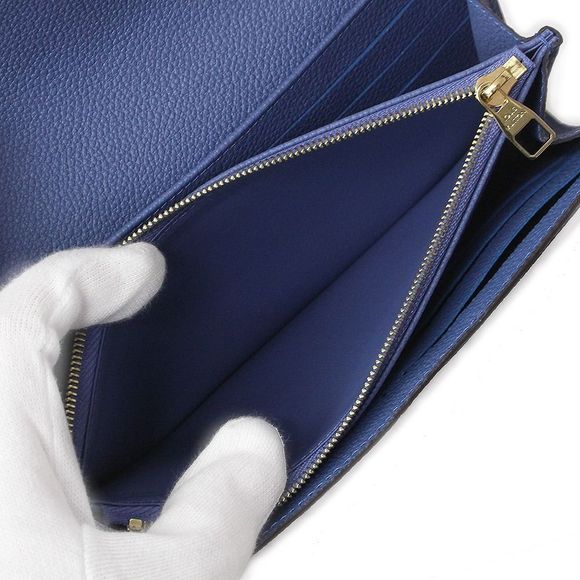 Louis Vuitton Monogram Emplant Leather Long Wallet Blue - Picture 3 of 9